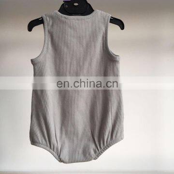 Custom Organic Cotton Rib Baby Bubble Bodysuit Romper photo-4