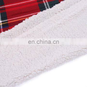 Christmas Plaid Plush Microfiber Checkered Decorative Sherpa Fleece Throw Blanket for Sofa photo-2