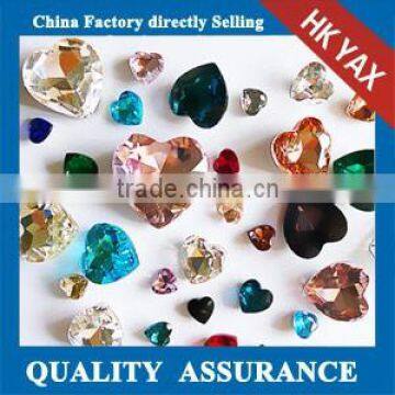 0711C 2015 new arrvial China supplier heart chaton glass strass, chaton glass strass point back, chaton glass strass wholesale