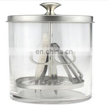 New Pro Small Nail Sterilizer Jar Disinfection Cup Glass Manicure Pedicure Nail Art Tools