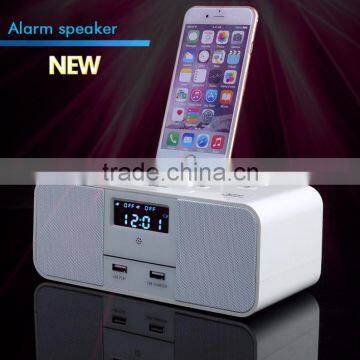 Portable Digital Alarm Clock Bluetooth Speaker