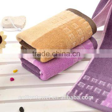 Manufacturer sales 100% cotton yarn dye satin top grade face towel