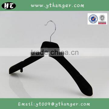 HA6986 Black Barande Hanger With Gold Logo Velvet Flocking Coat Hanger Supplier's Choice photo-6