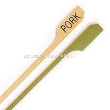 Ready to Ship Heat Resistance 9/12/15 cm Paddle Skewer Bamboo Gun Skewer With Customize Logo