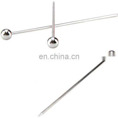 Reusable Portable Reasonable Price Stirrer Metal Tooth Luxury Stainless Steel Cocktail Pick photo-5