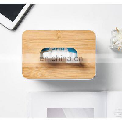 2021 luxury bamboo restaurant tissue holder car tissue box holder