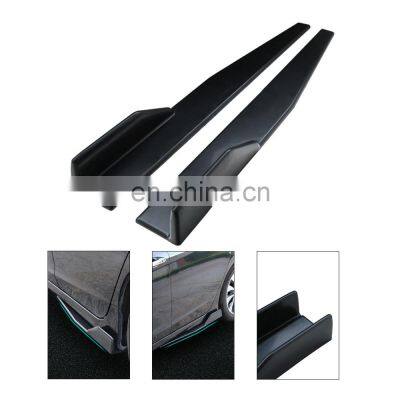 2PCS Universal Side Skirt Extension Rocker Left & Right Splitters Winglet Wings Canard Diffuser 45cm 86cm