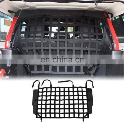 Cartaoo Black Rear Protector  Shield Pad Cover Car Trunk Isolation Cargo Mesh Nets for Wrangler TJ JK JL 4 Door