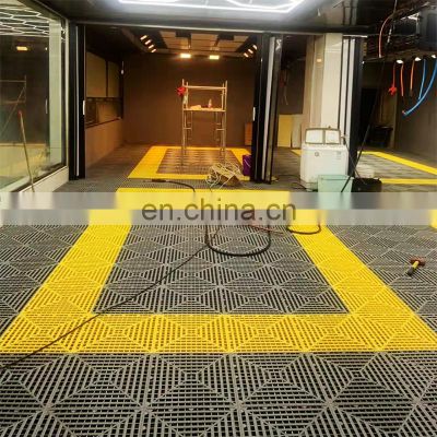 CH Excellent Quality Elastic Vented Non-Toxic Eco-Friendly Anti-Slip Oil Resistant 45*45*4cm Garage Floor Tiles