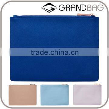 Wholesale Fashion Design Customized Genuine Saffiano Leather Lady Envelope Bag Zip Clutch Bags for woman                        
                                                                Most Popular
                                                 