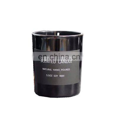 Black Custom Aroma Soy Wax Candle Scented Candles Luxury Jars photo-2