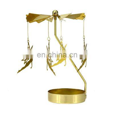 Brand Customization Christmas Tree Carousel Candle Rotating Candlestick Spinning Candle Holder Rotary Tealight Candle Holder photo-3