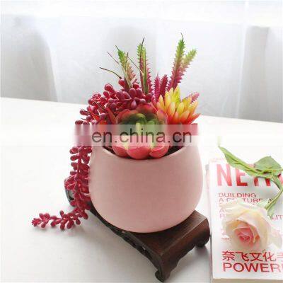 Best Selling Succulent Plants Faux Plastic FakeFlowers Mini Artificial Succulents In Pots