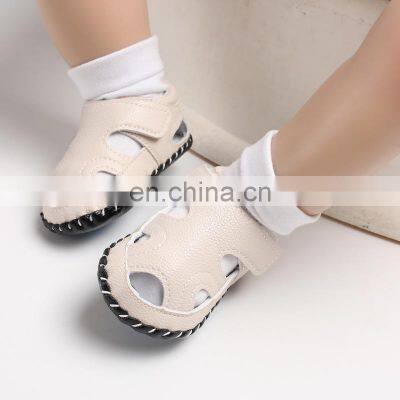 Summer Baby Boy Shoes Kids Beach Sandals for Boys Soft Leather Bottom Non-Slip Closed Toe Safty Shoes Children Shoes