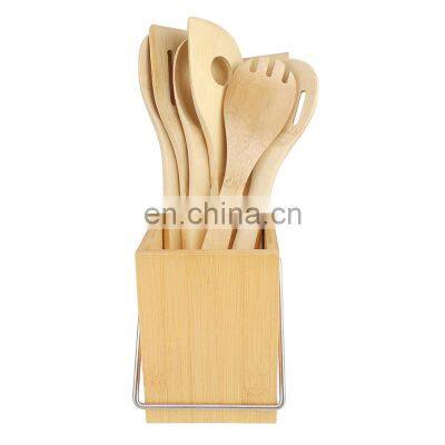 Bamboo Utensil Holder for Countertop Farmhouse Kitchen Decor Utensil Crock for Kitchen Pantry Organizer