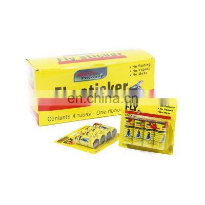 Latest Design Customized 4 Rolls Sticky Catch Flies Paper Flying Glue Trap Ribbon Disposable Fly Trap