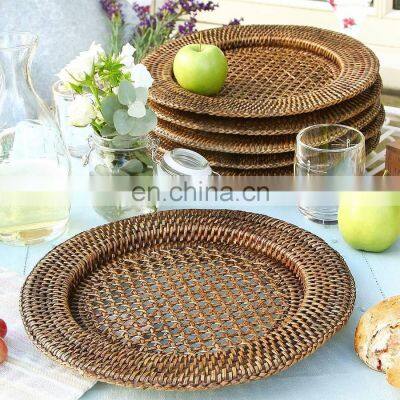 Rattan Woven Tablemats Natural Placemats and Coaster Handwoven wall decor basket wholesale