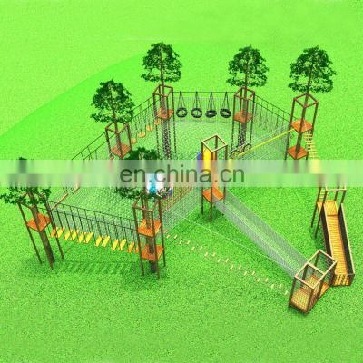 Climbing Frame Outdoor Obstacle Adventure Jungle High Rope Course For Sale