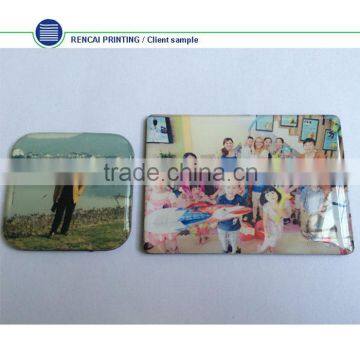 Cheap custom dome crystal glass fridge magnet notepad
