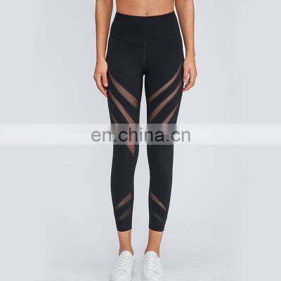 Women Spring Summer Workout Clothing Sexy Mesh Capris Yoga Tight Pants Leggings for Women Fitness photo-3