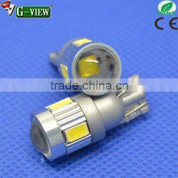 best product automobile parts T10 5630 6smd with Creechip car auto led bulb light