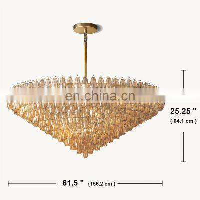 Exquisite Modern Luxury Diamond-Cylindrical Crystal Pendant Chandelier for Living Dining Room Kitchen Island Foyer Bedroom