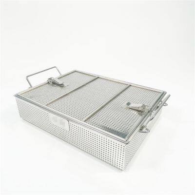 304 316 316L Stainless Steel Metal Wire Mesh Sterilization Basket Medical Ultrasonic Cleaning photo-2