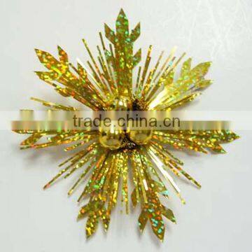 4 Inch&5 Inch Metallic PET Fancy Gift Packing Ribbon Bows for Gift Box Packing/Wedding Car Decoration photo-3