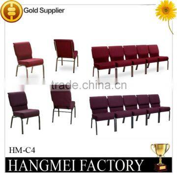 Hot Sale Factory Wholesale Stacking Metal Church Chair HM-C3 photo-3