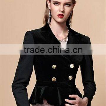 Fashion slim velvet women coats lady Velvet jackets