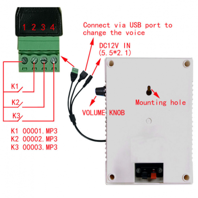 5W DC12V Fire Alarm Speaker Fault Triggers, Wall Mounted Speaker photo-2