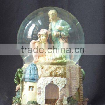 Polyresin waterball with nativity