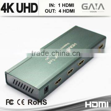 Ultra HD 4 output 1x4 HDMI Splitter Amplifier