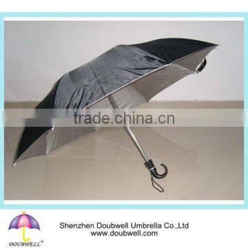 hook handle 2 fold auto umbrella and man umbrella