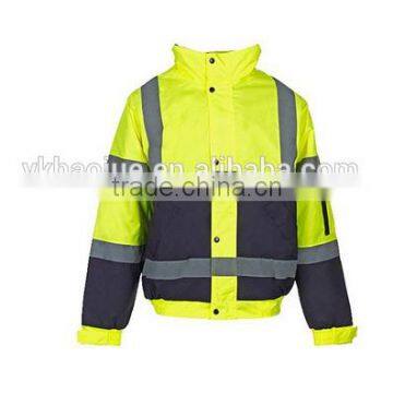 high visibility 2 bands safety bomber workwear jacket