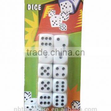 Melamine White Plstic Dice Set