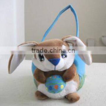 easter bunny basket/ plush easter basket/ cheap bunny easter basket