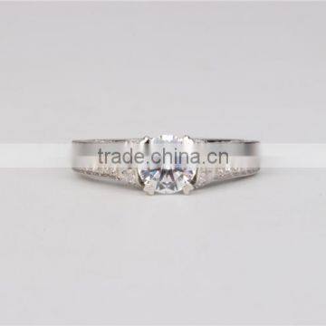 Custom 925 Sterling Silver Engagemet Ring With AAA Zircon Prong Setting 2016 photo-2