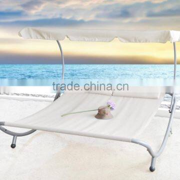 Outdoor double hammock bed with canopy floating