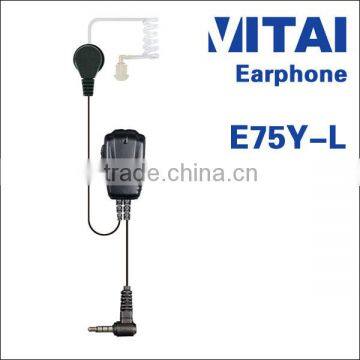 VITAI E75Y-L Earpiece Transparent Tube Type Earphone for 2 Way Radio