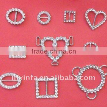 Rhinestone buckle and bra strap adjusting buckle