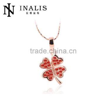 hot New arrival jewelry elegant crystal necklaces flowers stones LKN18KRGPN224