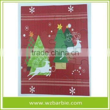 Laser Cutting Christmas Custom print Jigsaw Puzzle For Kids