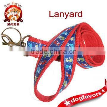 Colored Fox Red Webbing Lanyard