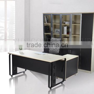 Latest office table pictures of wooden computer table designs (SZ-ODB327)