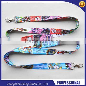 Promotion fast delivery diy plastic badge holder lanyard,cute cartoon printed lanyard