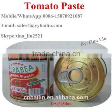 double concentrated canned canned tomato paste for pizza sauce