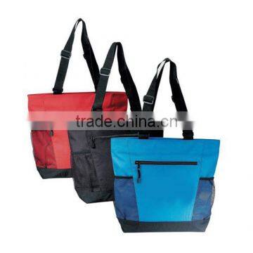 Big Polyester Zipper Tote Bag Shopping Bag