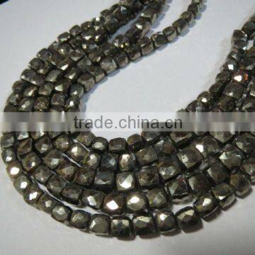 Pyrite faceted box wholesale beads