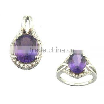 New Design Eleglant Amethyst Jewelry Set Wholesale Jewelry Set